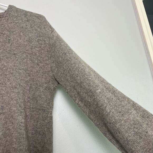 Royal Knight Mens Wool Blend V Neck Cable Knit Sweater Gray Sz M Preppy USA Made - Picture 5 of 9